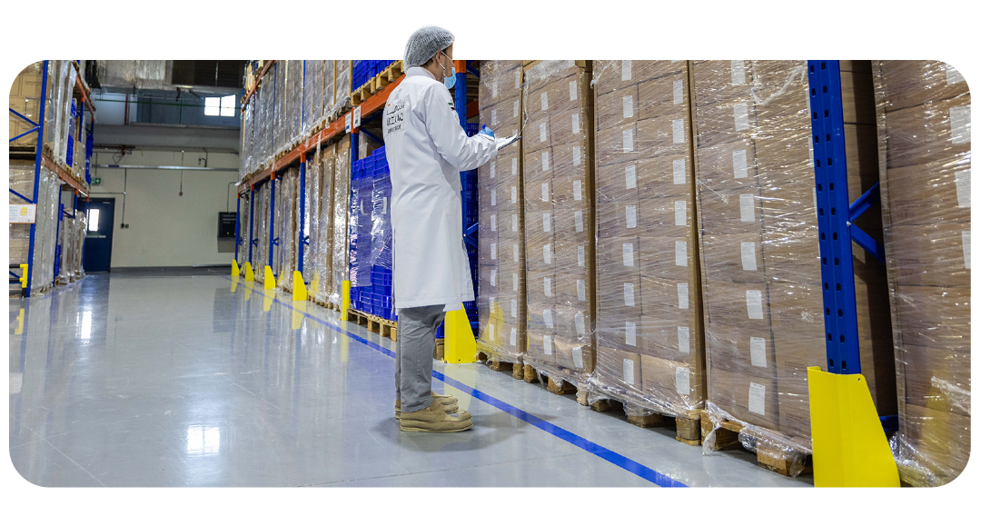 Warehouse logistics and storage management facility with high-density pallet racking